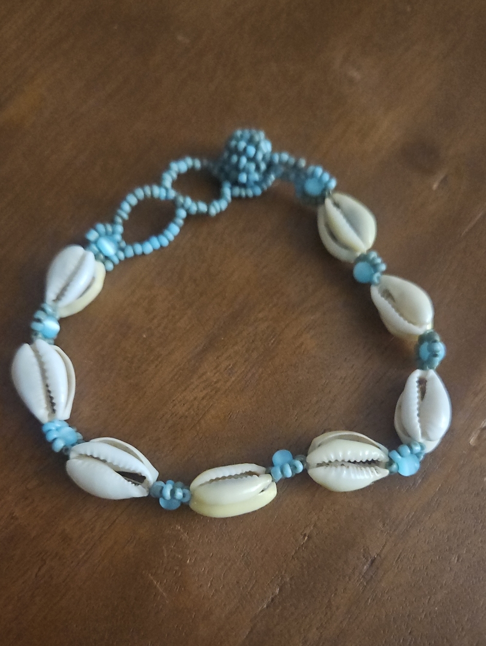 Beachy Beaded Cowrie Shell Bracelet • Coastal Boho